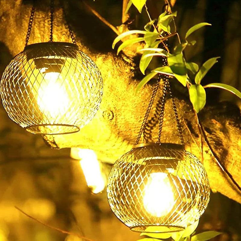 Outdoor Solar Lights Hanging Solar Lights Outdoor Garden Metal Hanging Lights Decorative Lighting Garden Lights