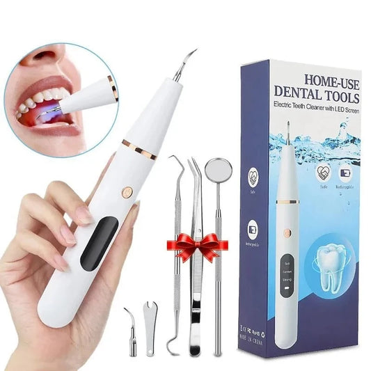 Electric Teeth Cleaner Ultrasonic Dental Calculus Stain Remover Oral Tooth Plaque Tartar Scaler Pets Stone Teeth Whitening Tools