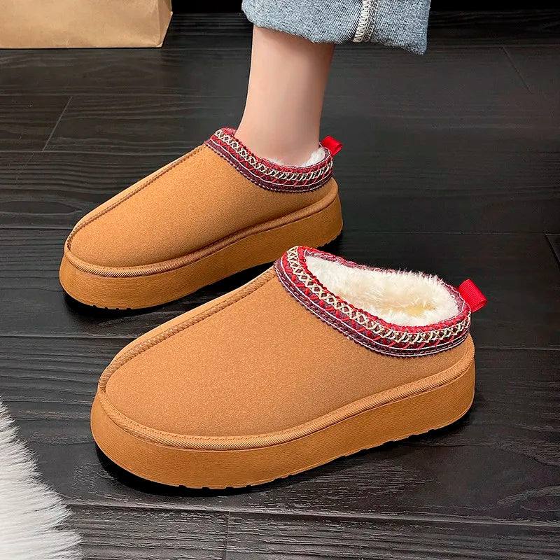 New Winter Retro Women Loafers Boots