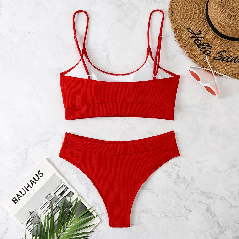 High Waist  Swimsuits Women Swimwear  Bathing Suit Biquini Brazilian