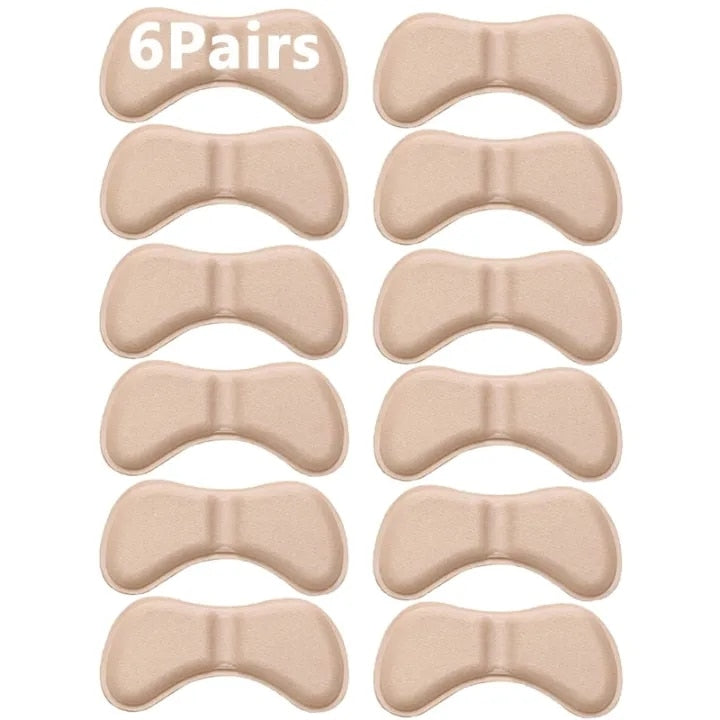 6Pairs Heel Insoles Patch Pain Relief Anti-wear Cushion Pads Feet