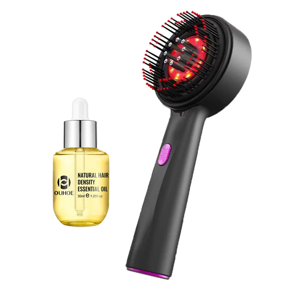 Scalp Massage Comb 630nm Infrared Light Head Massager for Hair Growth Electric Scalp Oil Applicator Anti-Hair Loss 30ml Oli