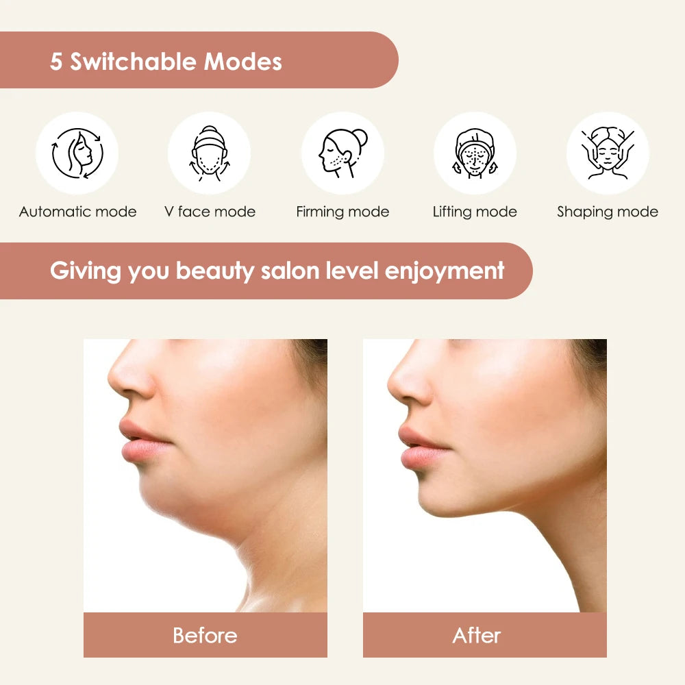 Microcurrent V Face Lifting Machine Double Chin Remover