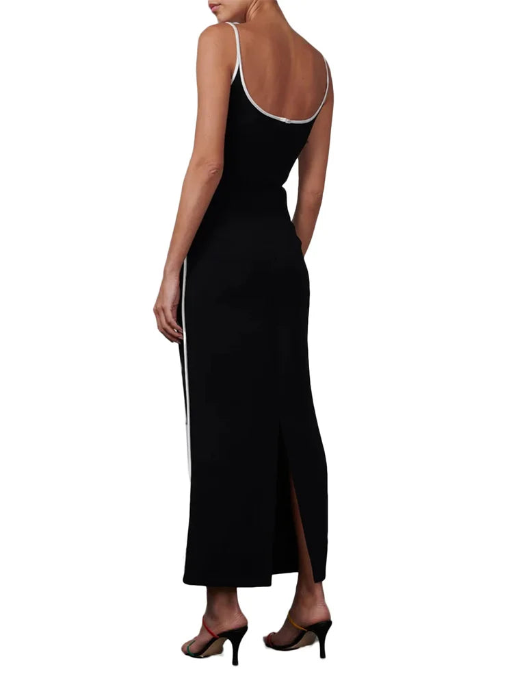 Women Sleeveless Strap Long Dress