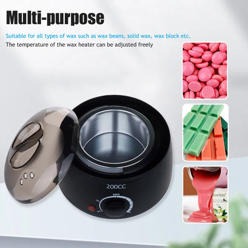 Hair Removal Wax Machine Waxing Heater and Beans Kit Depilatory Epilator Wax-melt Pot Paraffin Warmer Heating Machine