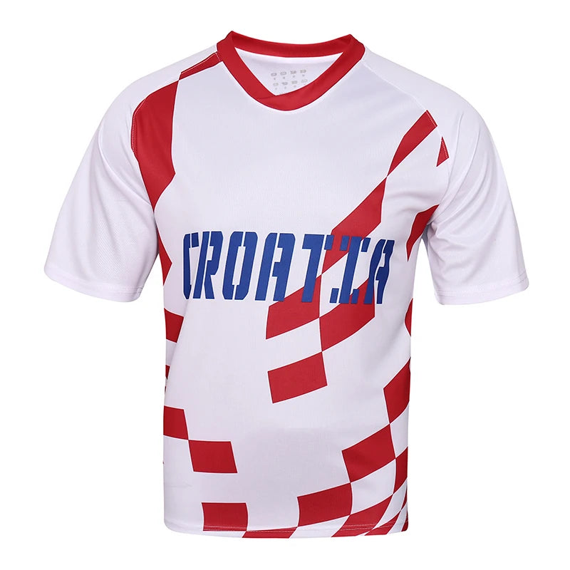 Top 24 of the European Soccer Jersey, Italy, France, Germany, Spain, Football Shirts Short Sleeve for Men, Quick drying