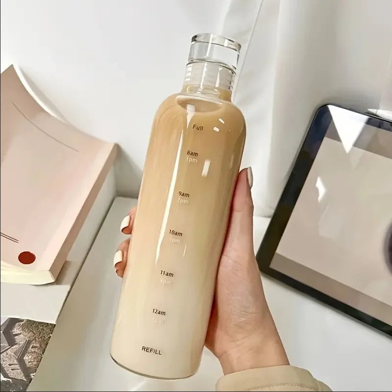 Elegant Leakproof Water Bottle with Time Scale Stay Hydrated
