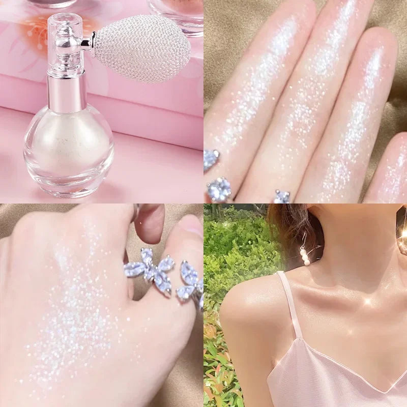 Diamond Highlighter Powder Spray Waterproof High Gloss Glitter Body Bronzer