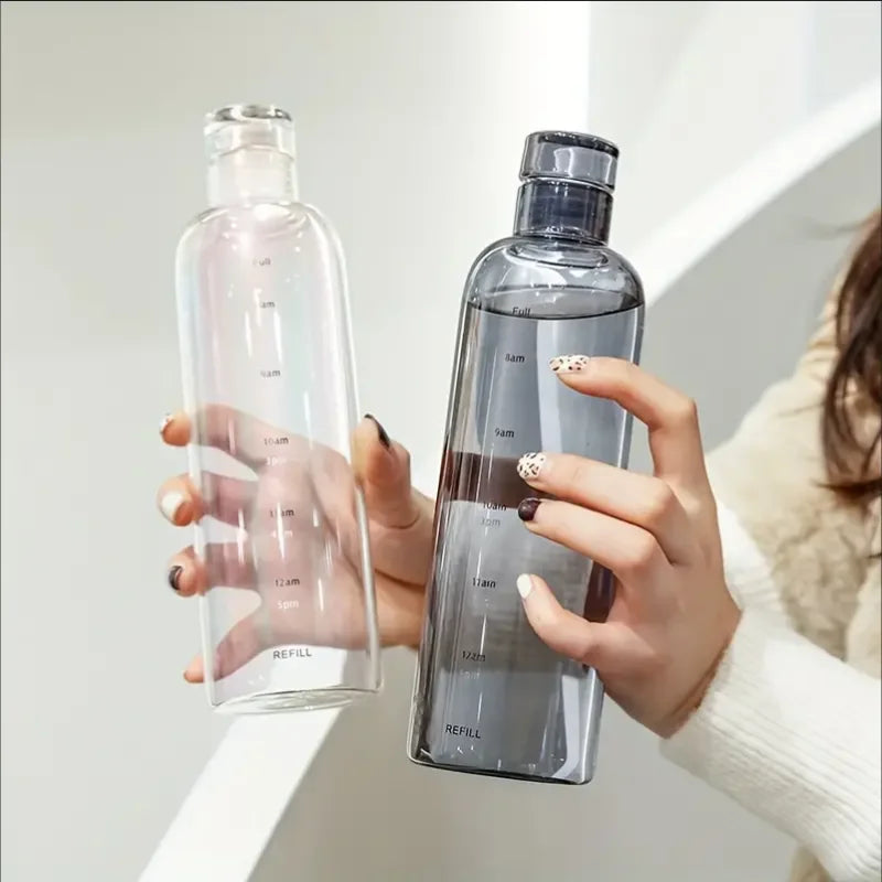 Elegant Leakproof Water Bottle with Time Scale Stay Hydrated