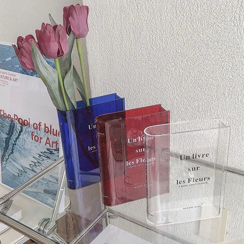 Book Transparent Acrylic Vase