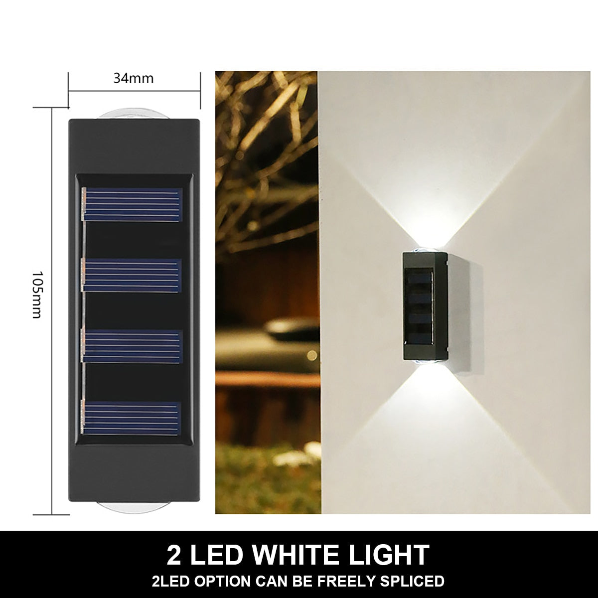 Solar Wall Lamp Outdoor Waterproof Up And Down Luminous Lighting