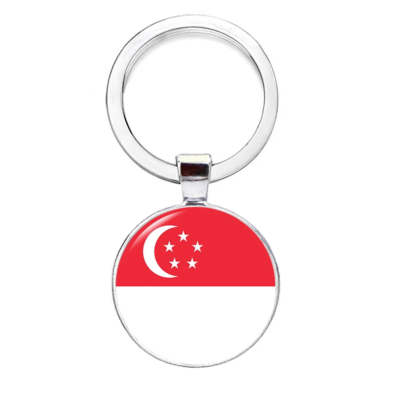 2026 National Flag Keychain Serbia France Spain Uruguay Croatia Chile Romania Netherlands Switzerland Brazil Football Keyring