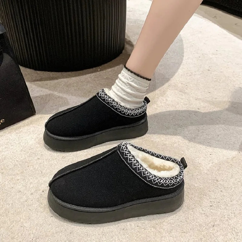 New Winter Retro Women Loafers Boots