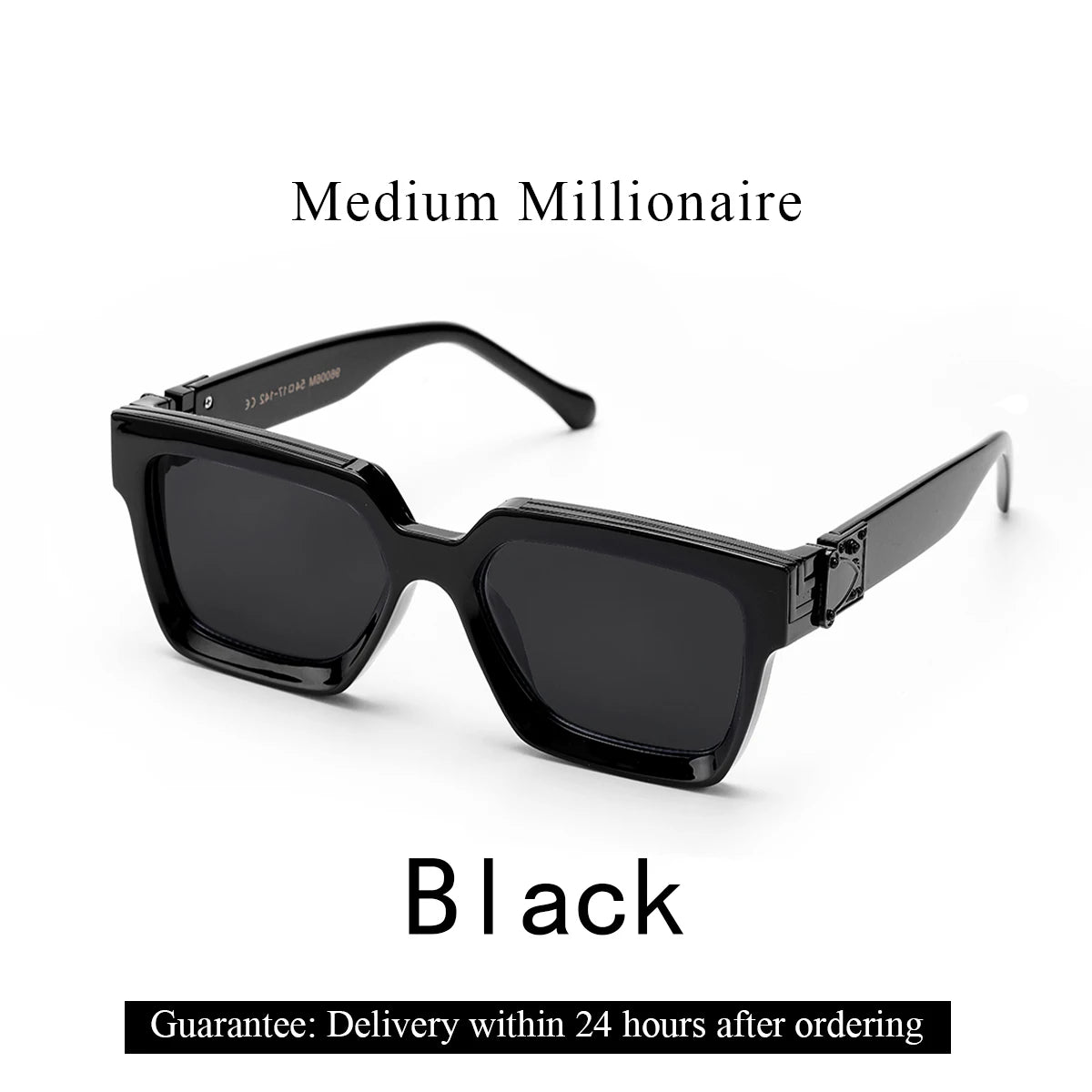 Ruiao Retro Black Millionaire Shades Luxury Sunglasses 2025 For Men Women
