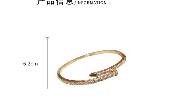 Bracelet Elegant Fashion Europe and America Simple Shiny Bracelet Women's Party Female  Jewelry