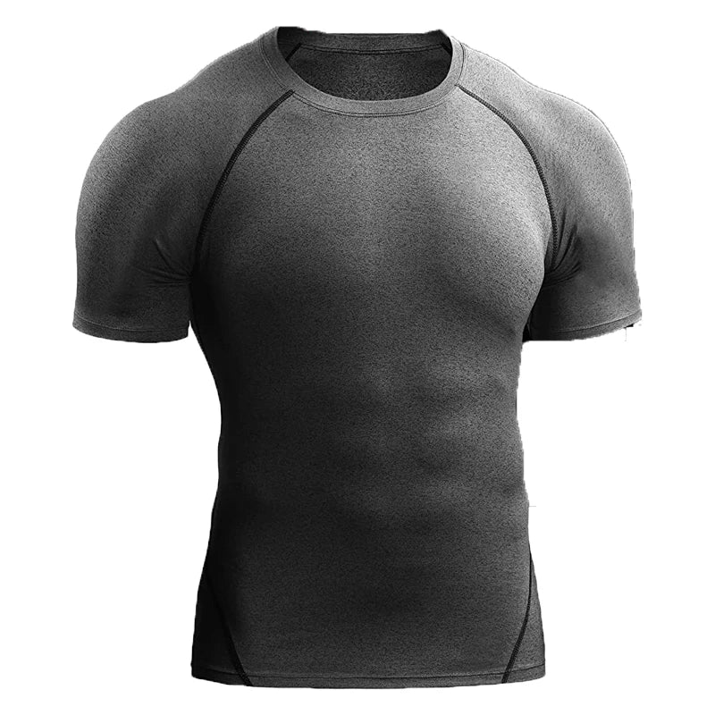 Compression Sportswear Running Elastic Quick Dry Sport Tops Tee Athletic Gym Workout Shirts Men