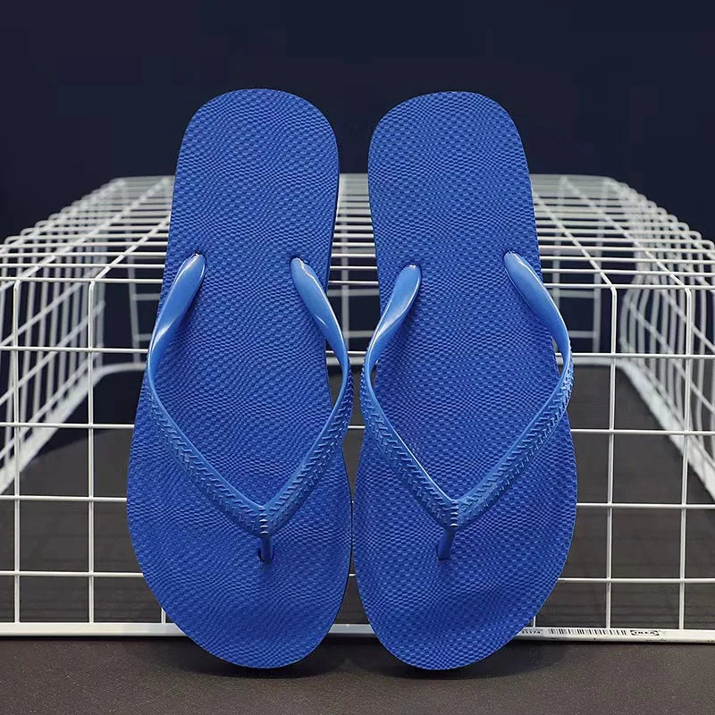 Solid Color Non-slip Leisure Couple Slippers Women Summer