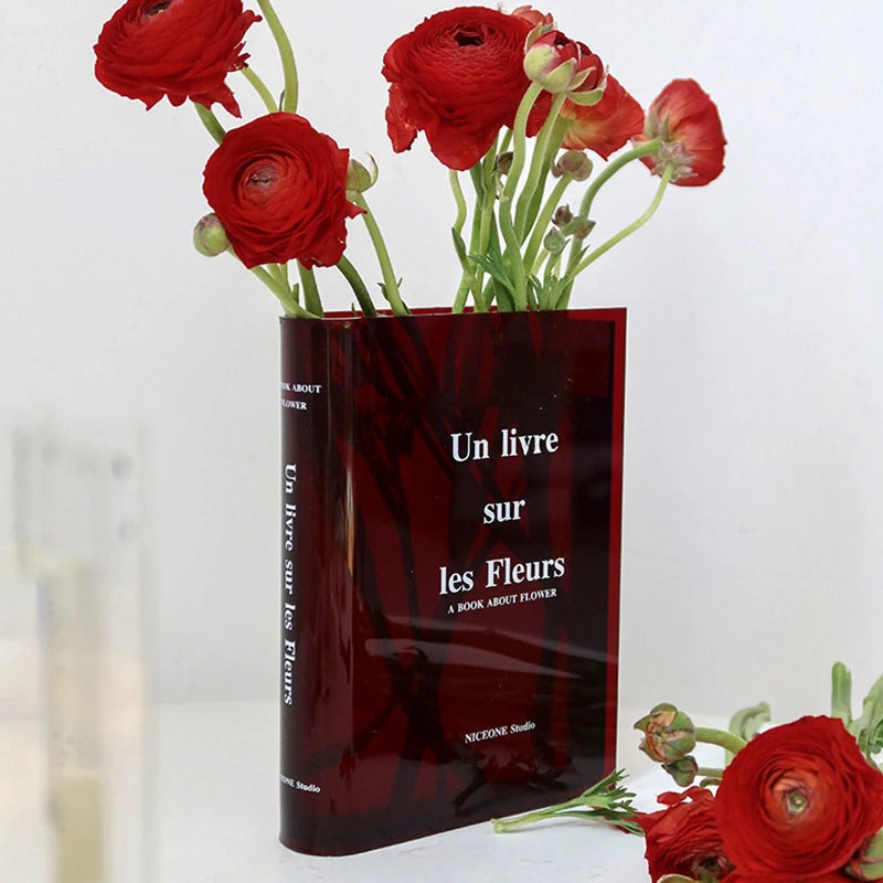 Book Transparent Acrylic Vase