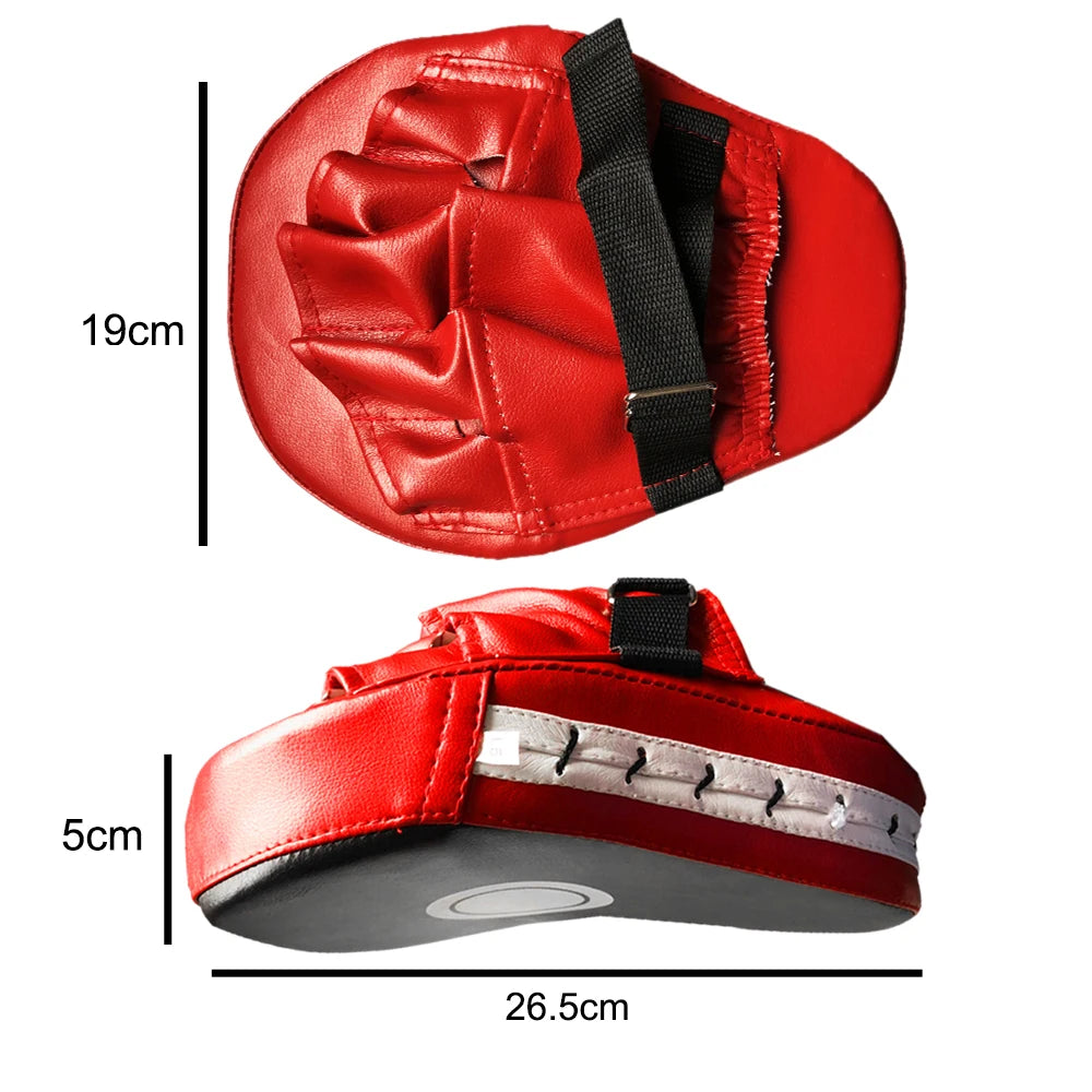 Curved Boxing Muay Thai Hand Target Sanda Training Thickened Earthquake-resistant Curved Baffle PU Leather 5-finger Hand Target