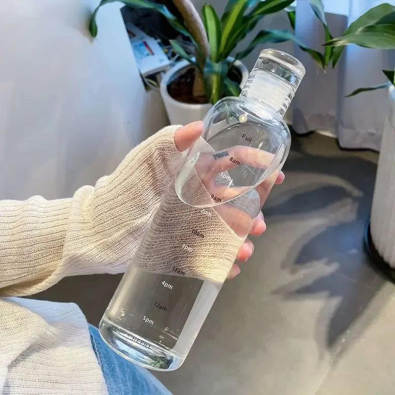 Elegant Leakproof Water Bottle with Time Scale Stay Hydrated