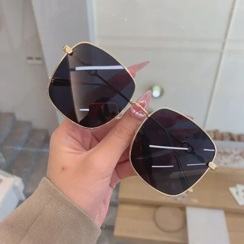 Fashion Oversized Square Sunglasses Woman Brand Designer