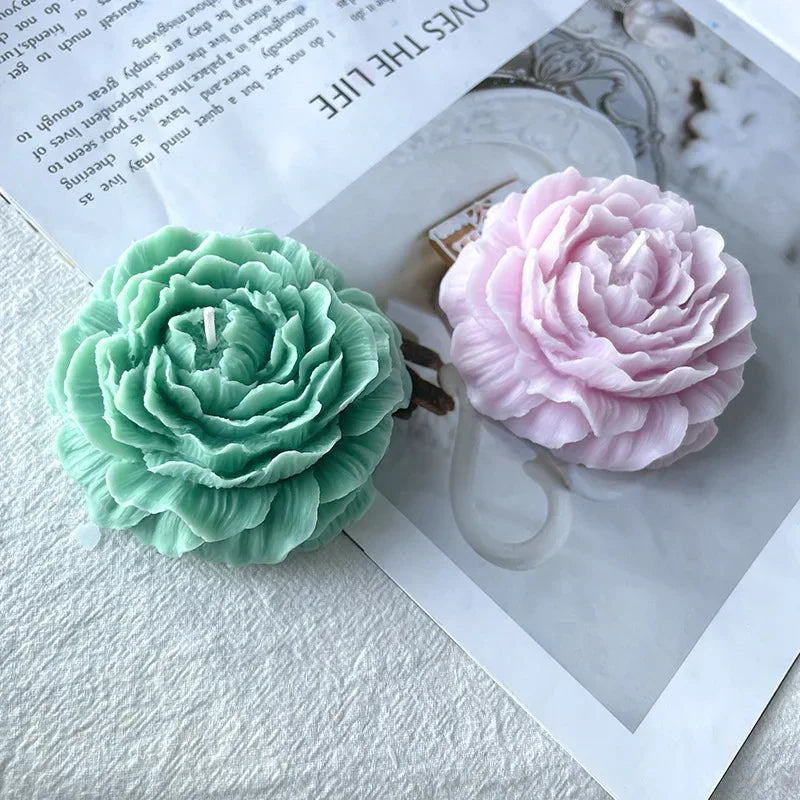 3D Large Peony Silicone Candle flower