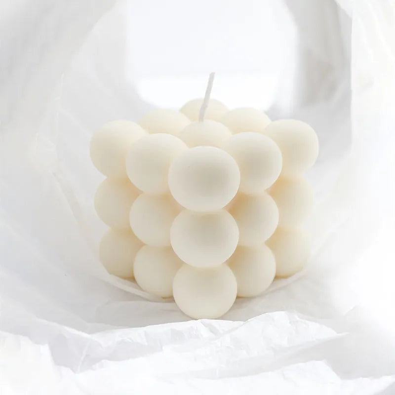 3D Bubble Cube Candle Silicone