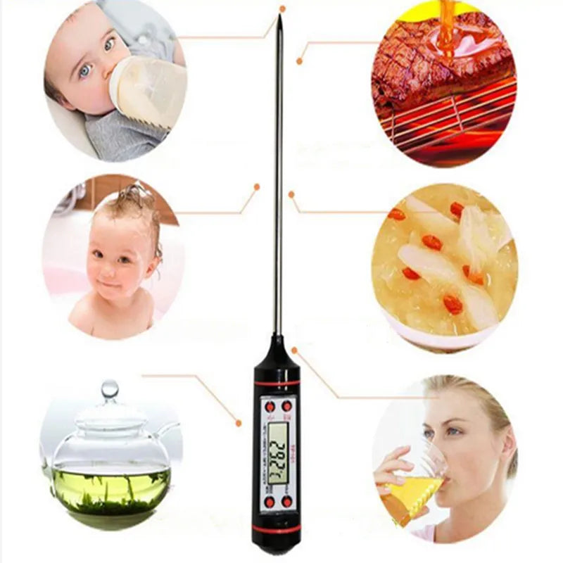 Digital Thermometer with 15cm Long Probe Candle Making Kits Measure Liquid Soy Paraffin Wax Baked Milk Meat BBQ Wax Melts