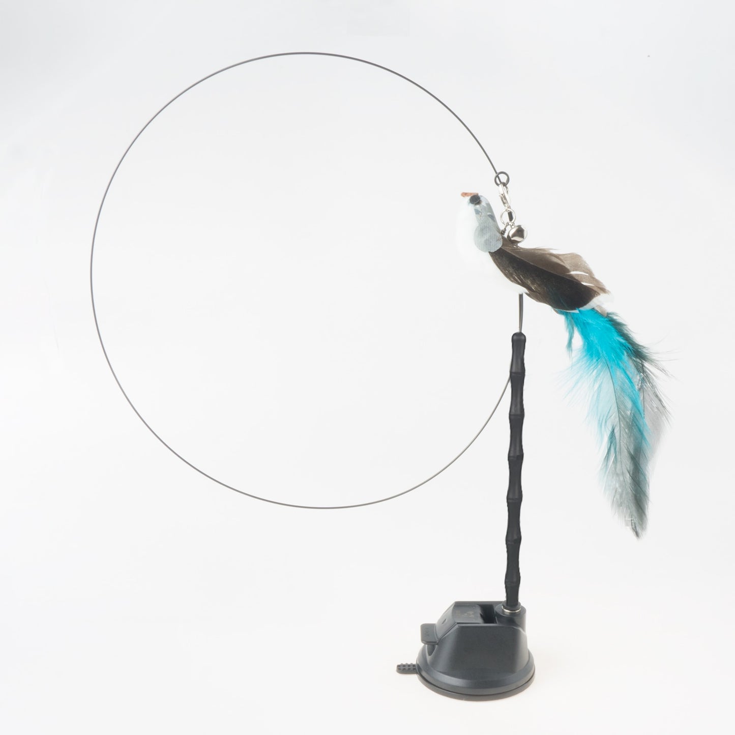 Handfree Bird/Feather Cat Wand with Bell