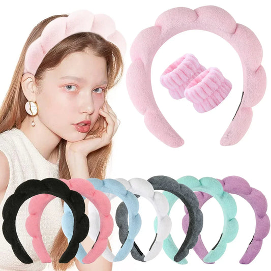 Makeup Headband Puffy Sponge Spa Head bands for Women