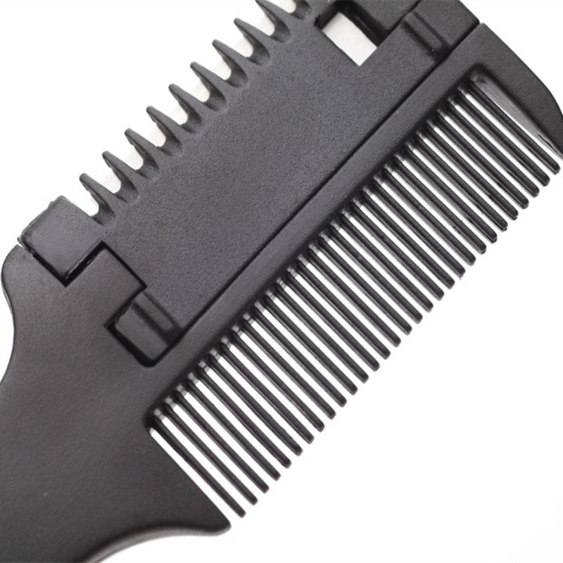 Hair Cutting Comb with Razor Blades