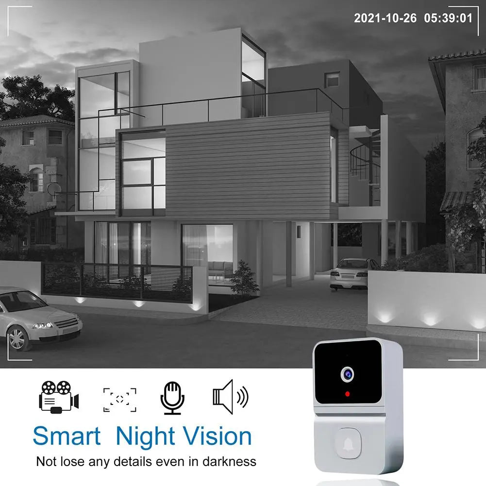 Z40 Doorbell Camera Wireless With Chime 2-Way Audio HD Live Image WiFi Door Bell Camera Night Vision Anti-Theft Alarm