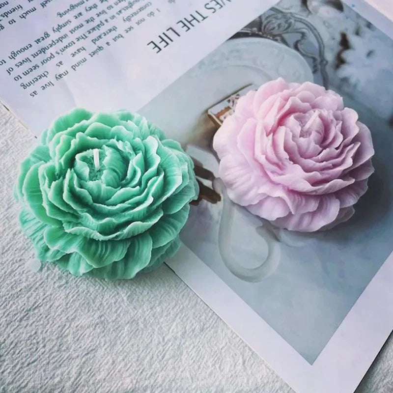 3D Large Peony Silicone Candle flower