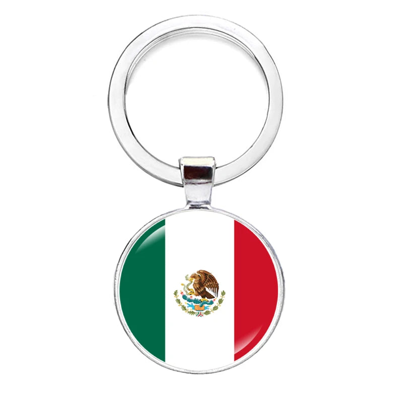 2026 National Flag Keychain Serbia France Spain Uruguay Croatia Chile Romania Netherlands Switzerland Brazil Football Keyring