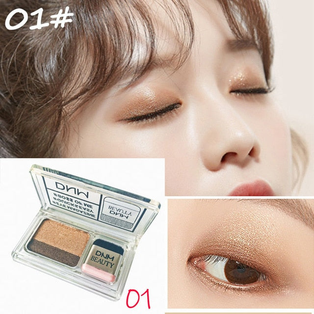 Two-color small box lazy eye shadow makeup