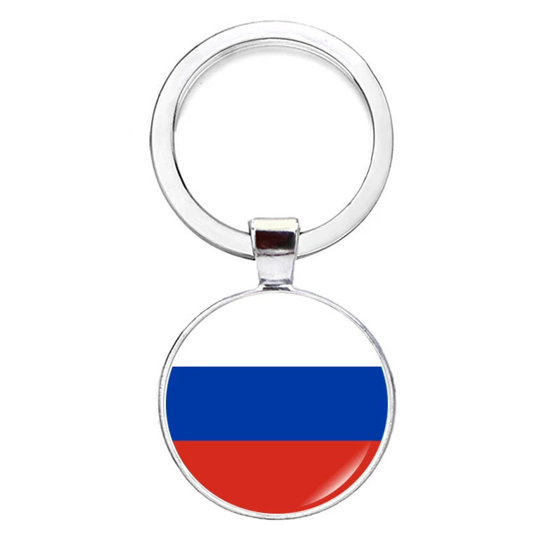 2026 National Flag Keychain Serbia France Spain Uruguay Croatia Chile Romania Netherlands Switzerland Brazil Football Keyring