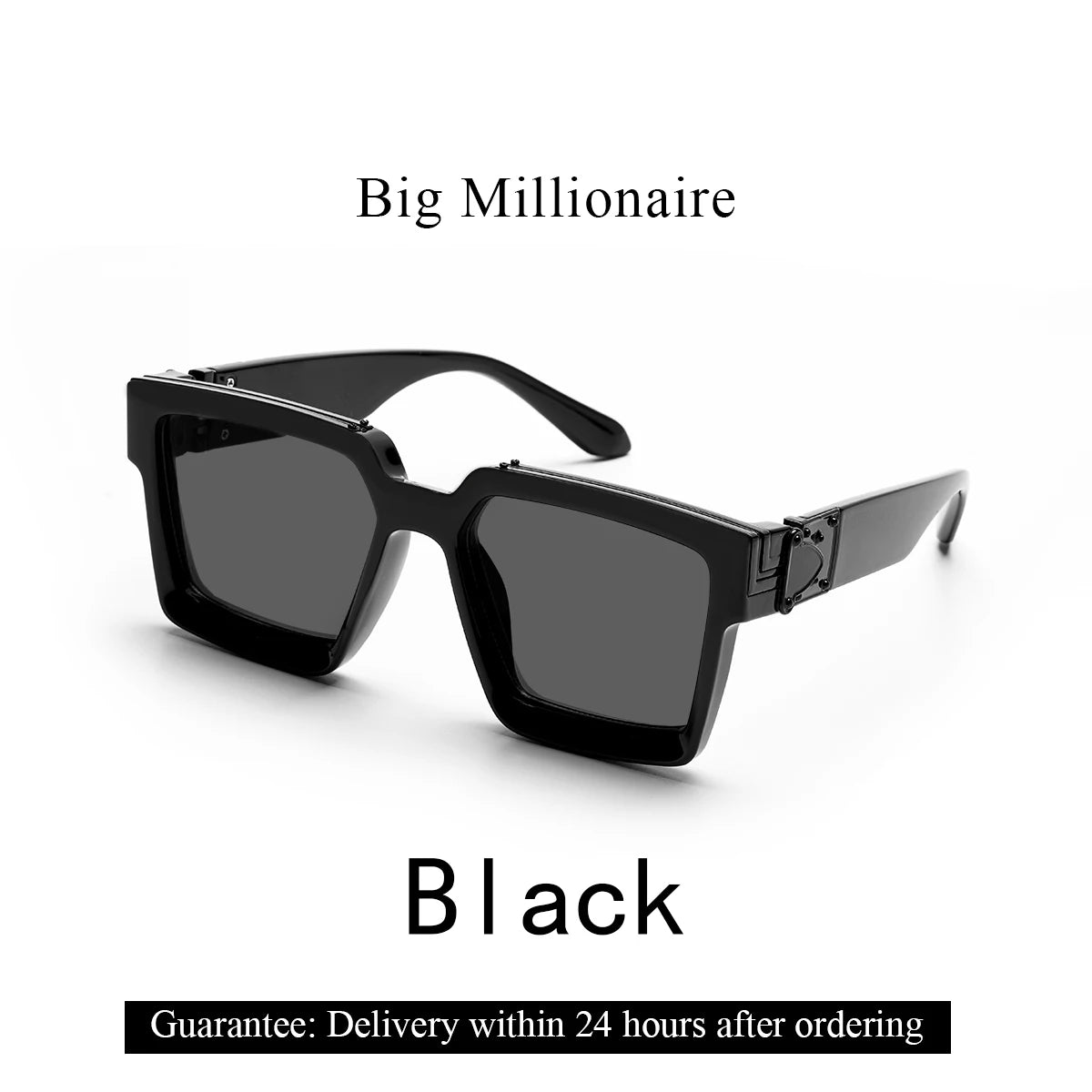 Ruiao Retro Black Millionaire Shades Luxury Sunglasses 2025 For Men Women