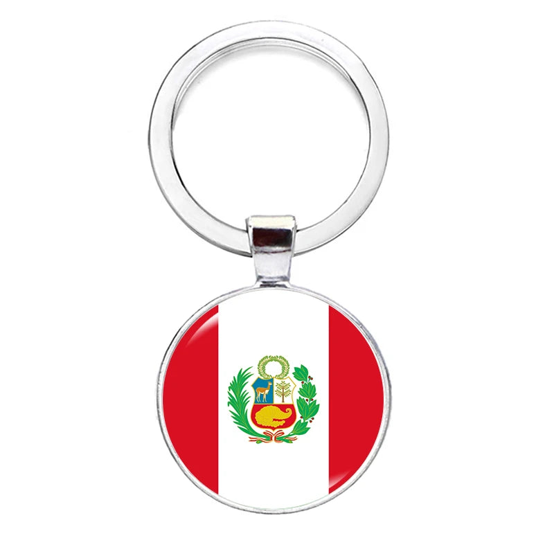 2026 National Flag Keychain Serbia France Spain Uruguay Croatia Chile Romania Netherlands Switzerland Brazil Football Keyring