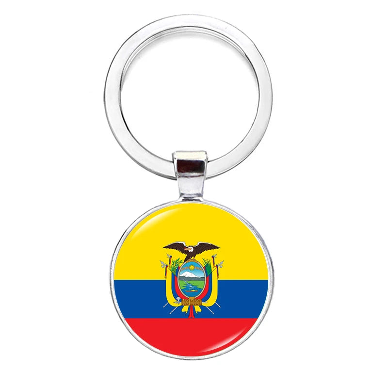 2026 National Flag Keychain Serbia France Spain Uruguay Croatia Chile Romania Netherlands Switzerland Brazil Football Keyring
