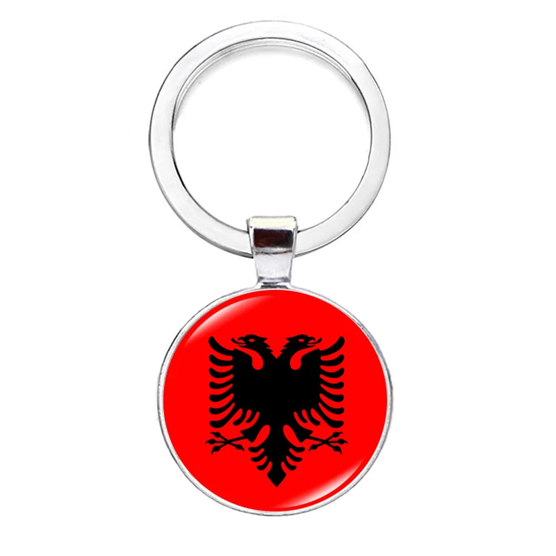 2026 National Flag Keychain Serbia France Spain Uruguay Croatia Chile Romania Netherlands Switzerland Brazil Football Keyring