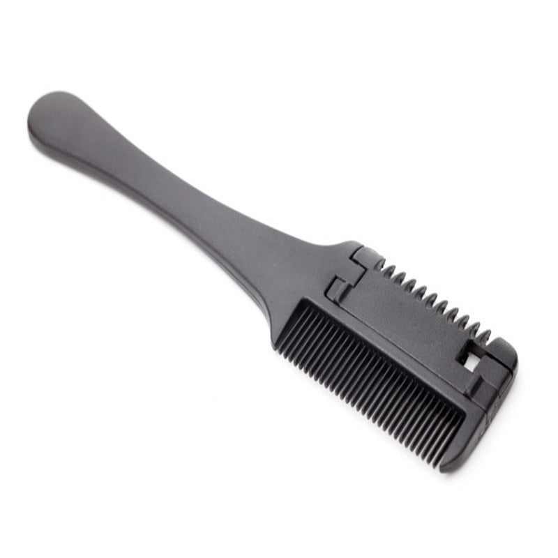 Hair Cutting Comb with Razor Blades