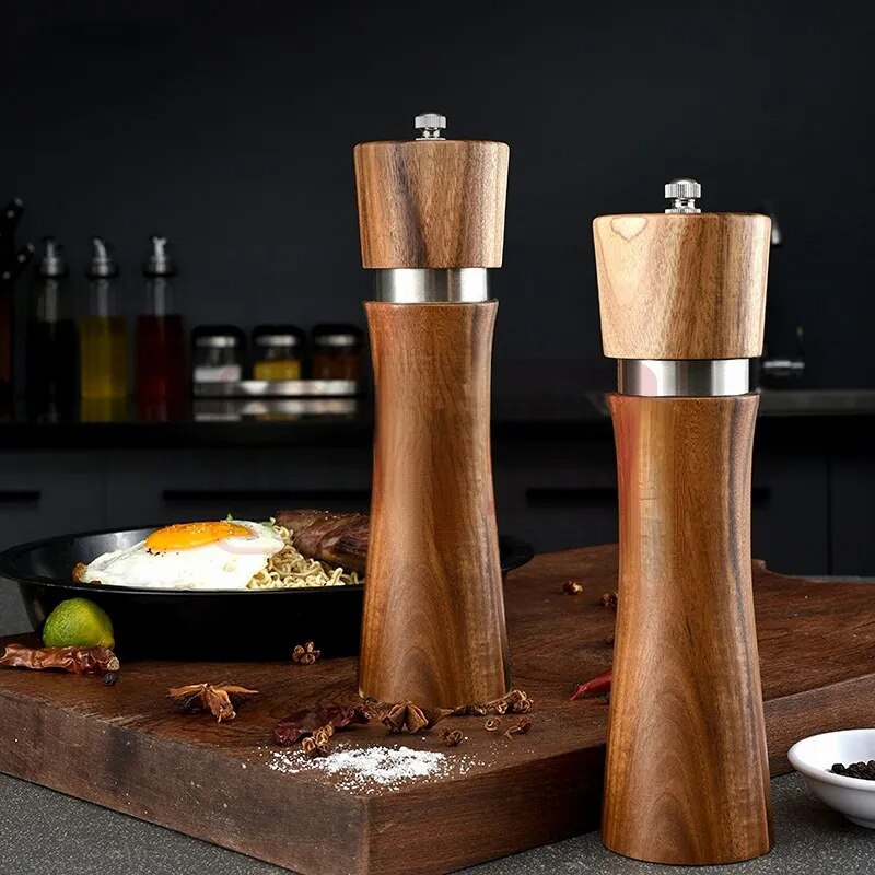 Salt And Pepper Grinder Ceramic Core Manual 6"/8"10" Spice Mill BBQ Grill Tool Set