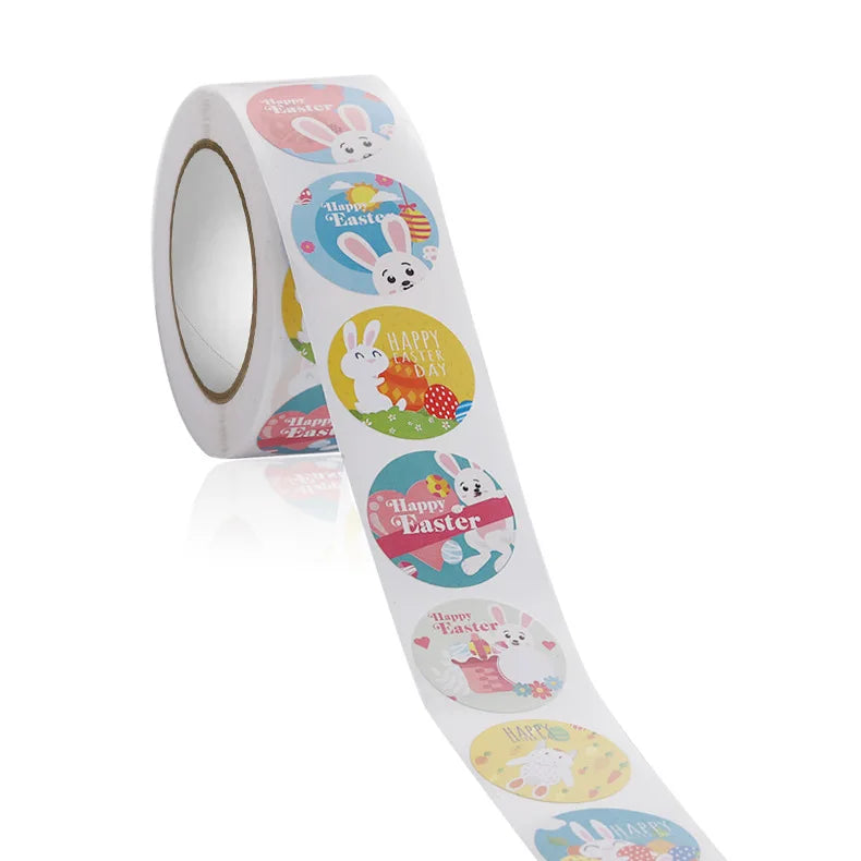 Easter Bunny Egg Cartoon Roll Sticker