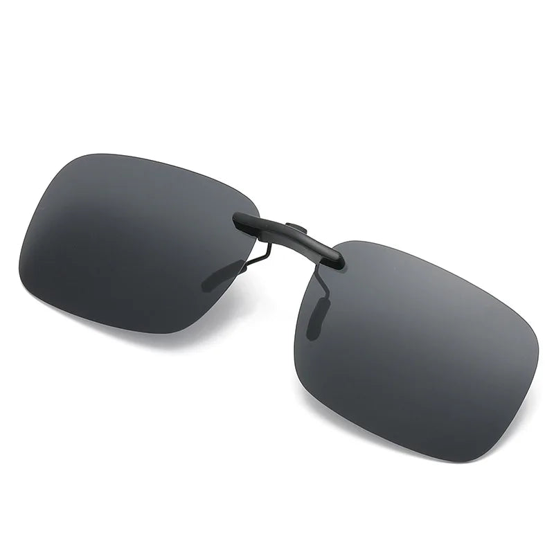 KLASSNUM Polarized Rimless Men Clip On Sunglasse Glasses Narrow Clip-on Lenses Women Anti-glare Sunglasses UV400 Goggles New In