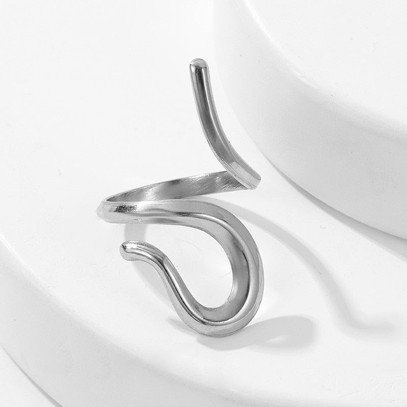 Metal Minimalist Glossy Rings