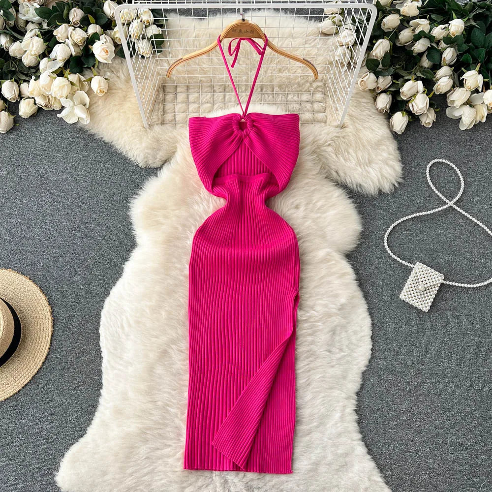 Chic Sexy  Dress Women Slim Elastic Bodycon Party Dress