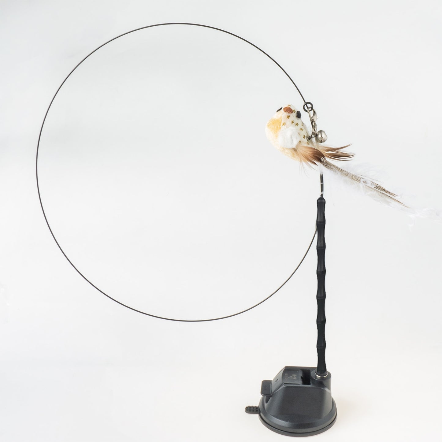 Handfree Bird/Feather Cat Wand with Bell