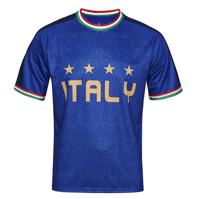 Top 24 of the European Soccer Jersey, Italy, France, Germany, Spain, Football Shirts Short Sleeve for Men, Quick drying