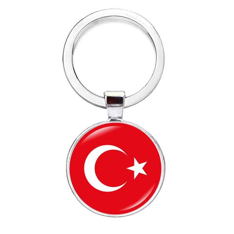 2026 National Flag Keychain Serbia France Spain Uruguay Croatia Chile Romania Netherlands Switzerland Brazil Football Keyring