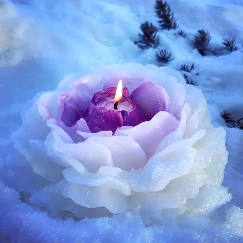 3D Large Peony Silicone Candle flower